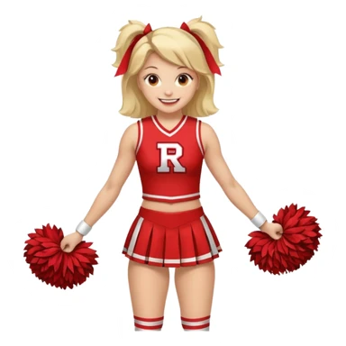 Rutgers full body Cheerleader sticker
