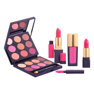 AVON makeup set with lipstick, eyeshadow palette, and mascara sticker