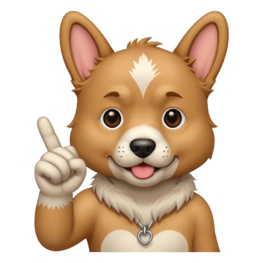 Dog giving middle finger sticker
