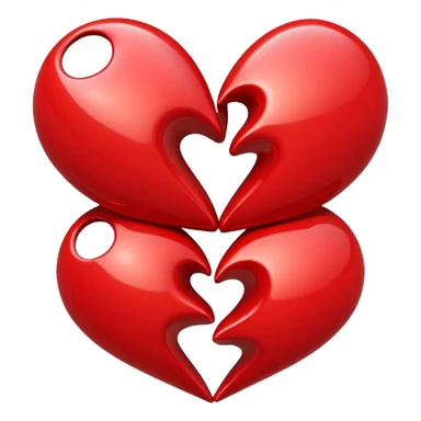 Three hearts connected into a swirl sticker