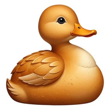 loaf of gluten bread in the shape of a duck, detailed bread texture sticker