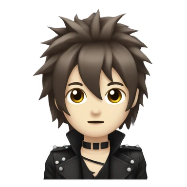 dark brown visual kei idol sticker