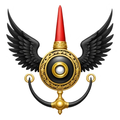 Holy Emblem with black wings and horn sticker