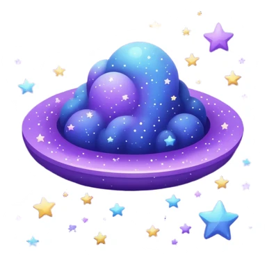 Galaxy with a blueish purple filled with stars. sticker