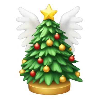 Christmas tree with an angel on top  sticker