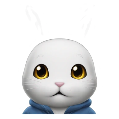 yugy bunny watching anime bleach sticker