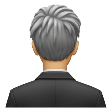 Back of a mans head with hair sticker