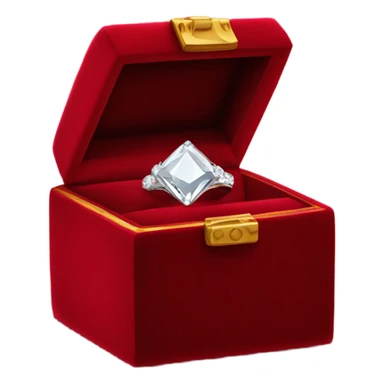 diamond ring inside red box sticker