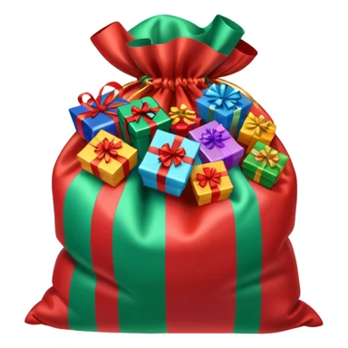 Christmas gift sack opened sticker