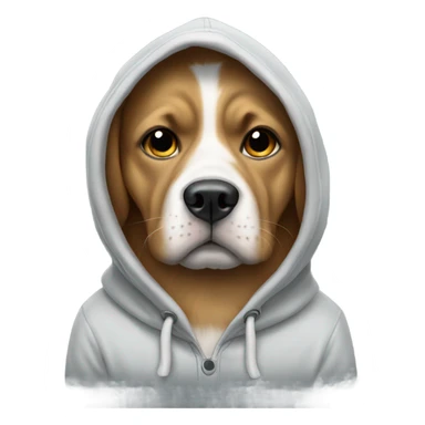 Dog wearing hoodies  sticker