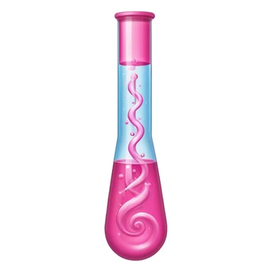 pink liquid in test tube simple sticker