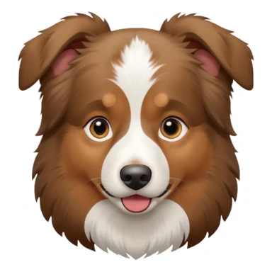 Australian shepherd that is white and brown  sticker
