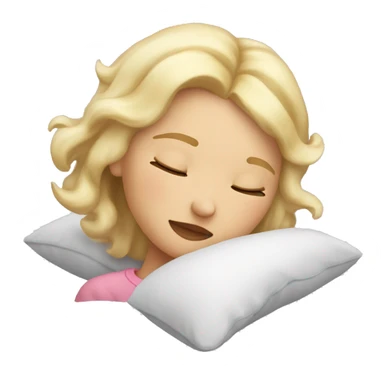 pretty blonde girl napping on pilloe sticker