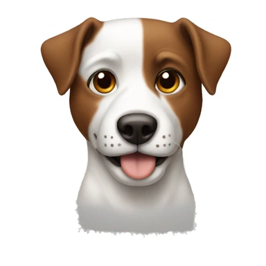 Dog white and brown  sticker