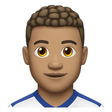 Kylian Mbappé jouant au foot avec l'équipe de France sticker