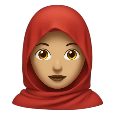 red veiled woman sticker