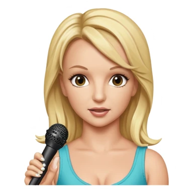 britney spears with microphone sticker