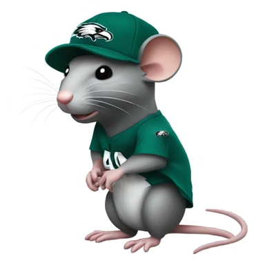 Rat with Philadelphia hat sticker