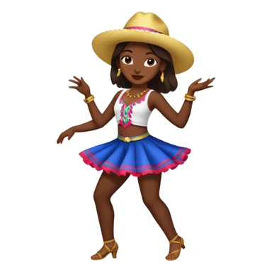 panamenian girl dancing sticker