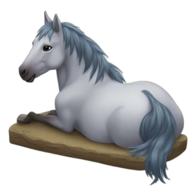 sleeping spirit horse sticker