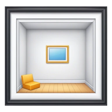 blank 3d room sticker