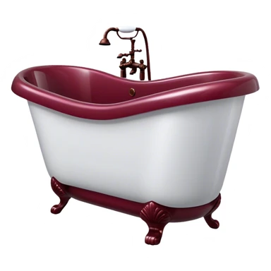 realistic burgundy bathtub sticker