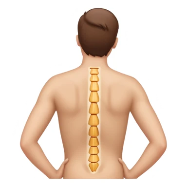 back pain, focus on humen back sticker