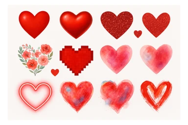 show more heart style sticker