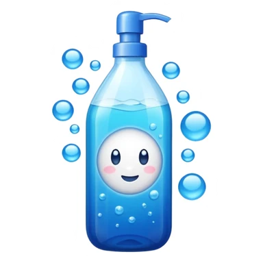 Dishwashing liquid blue sticker