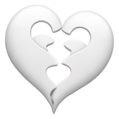 Two White linked hearts  sticker