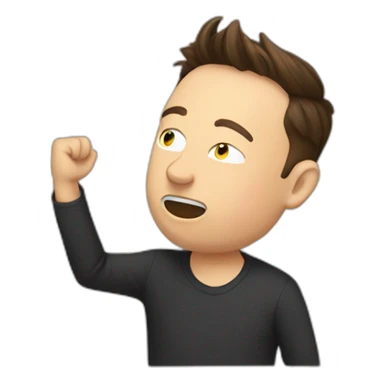 Elon musk who do a dab sticker