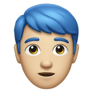 homme yeux bleus début de calvitie sticker