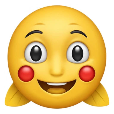 😊🥺 these emojis but with flies around it and its happy yellow face emoji black eyes like the 4th image but its cuter remove the nose make the eyes bigger and fully black and close its mouth make it smile sticker