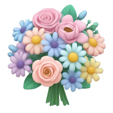 pastel flower bouquet sticker