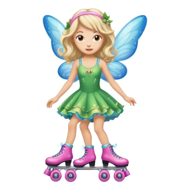fairy on roller skates sticker