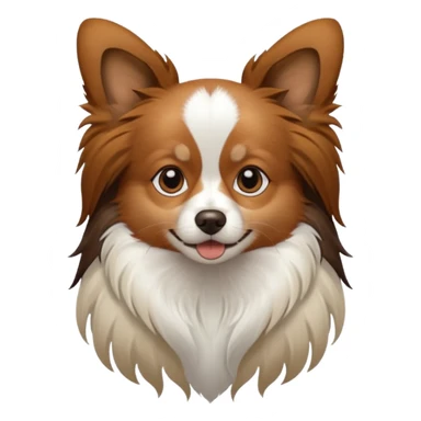 dog papillon sticker