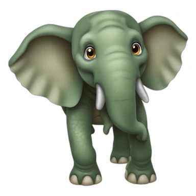 Tortue sur éléphant sticker