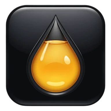 A drop of dark oil sticker