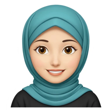 emoji perempuan berhijab, ekspresi bahagia sticker
