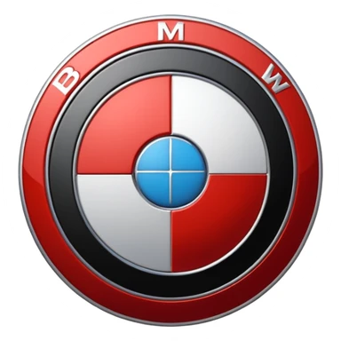 Logo de bmw rojo sticker