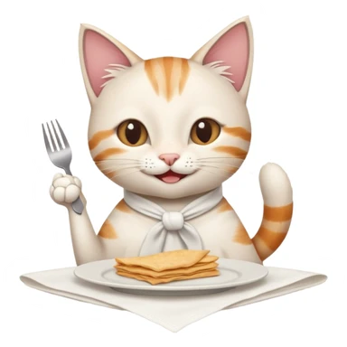 Dinner cat meme sticker