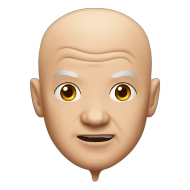 dr evil with scar on face sticker