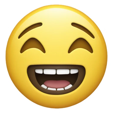 Smiling emoji with yellow bone in mouth  sticker