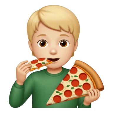 Child Eating Pizza sticker