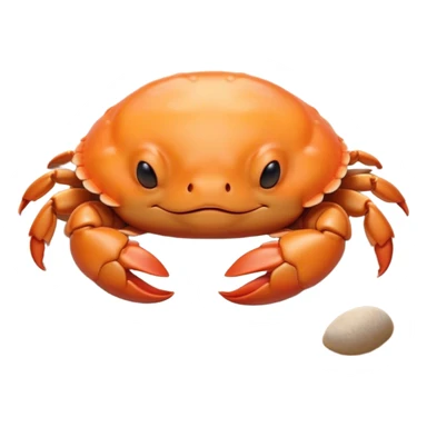 Meme-Worthy Cute Sleeping Baby Crab Portrait Emoji, Head and body resting peacefully with a contented smile, showcasing a petite, delicately armored form and eyes gently closed in serene slumber, Simplified yet adorably endearing features, highly detailed, glowing with a soft, drowsy coastal light, high shine, relaxed and utterly lovable, stylized with an air of playful laziness, soft glowing outline, capturing the essence of a sleeping baby crab that feels destined to become the next viral icon of adorable rest! sticker