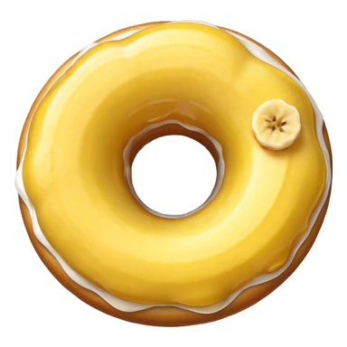 A banana in a donut sticker