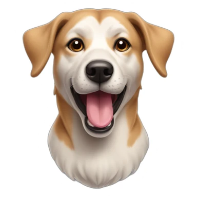a indian dog face with tongue out sticker