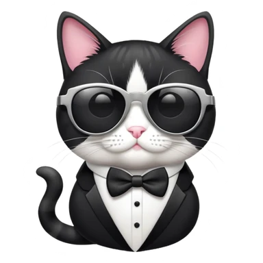 Tuxedo Cat with sunglasses sticker