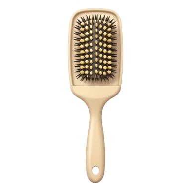 Beige hair brush sticker