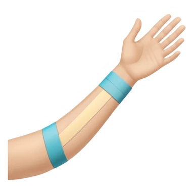 forearm with kinesio tape (physiotherapy)  sticker